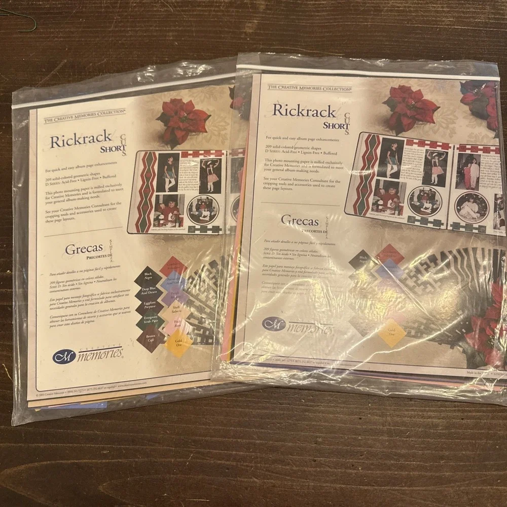 Creative Memories Short Cuts Rickrack Scrapbook 209 pieces 11 colors Lot Of 2